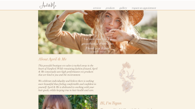 The April and Me website